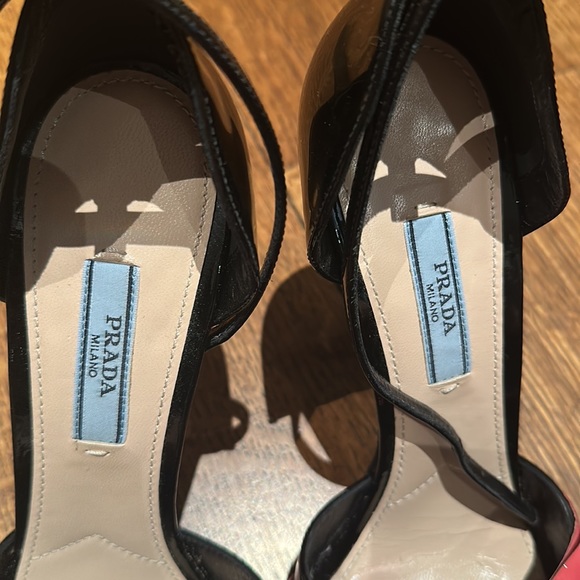 Prada pink bow bicolor cone heel size 37 - Picture 2 of 7